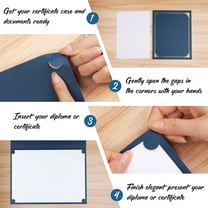 10 Packs Certificate Holders, Navy Blue Certificate Covers, Diploma Holders, Certificate Folders with Gold Foil Border for Letter Size 8.5" x 11" Certificates, Diploma, Documents, Award Cover