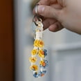 thumbnail image 3 of BKER Keychain Wristlet Keychain Weave Exquisite Keyring Holder Bracelet Lanyard Mobile Phone Lanyard Flower Chain Hand Woven High End Decoration, 3 of 6