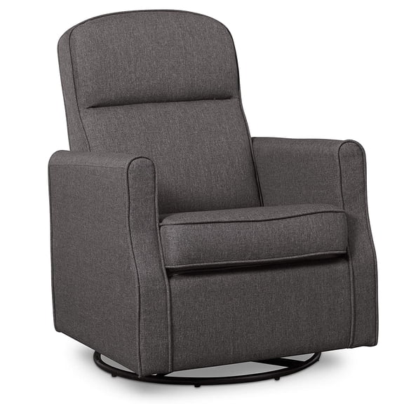 Delta Children Blair Slim Nursery Glider Swivel Rocker Chair, Charcoal