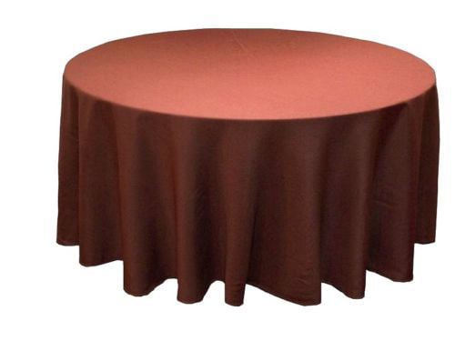 120" Natural Brown BURLAP ROUND TABLECLOTH with Ruffled Edge Wedding Party SALE 
