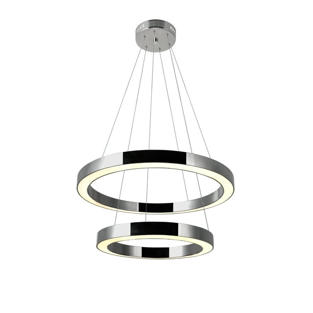 LED Chandelier with Polished Nickel Finish