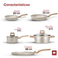 thumbnail image 3 of Batería de Cocina Master Stone Ultrachef Antiadherente Alemán Libre de PFOA Juego de 7 Piezas, 3 of 7