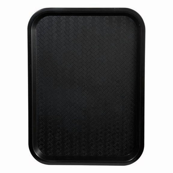 Winco FFT-1418K High Quality Plastic Cafeteria Tray - 14 x 18 in., Black