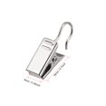 thumbnail image 2 of Uxcell 18mm Curtain Clips Metal Chrome Plated Silver Tone 20 Pack, 2 of 6
