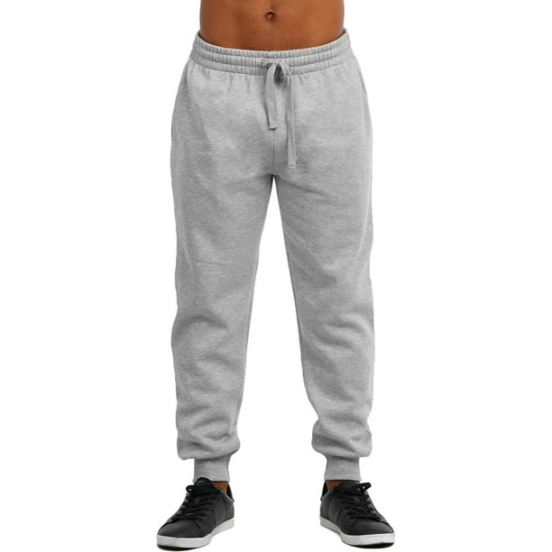 VENTANA Mens Cotton Jogger Fleece Lined Sweat Pants Gym Workout Pants 