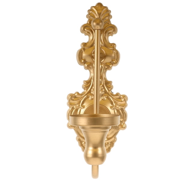 Aplique de pared metálico para velas, candelabro de pared de hierro, candelabro de pared de estilo europeo