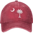 thumbnail image 2 of South Carolina Palmetto Trees Denim Trucker Hat Baseball Cap for Men Or Women Cowboy Dad Black, 2 of 8