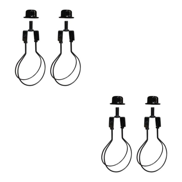 Matsuzay Lamp Shade Lights Bulb Adapter Clip, Shade Top with Attaching Finial Negro 2 piezas 2piezas