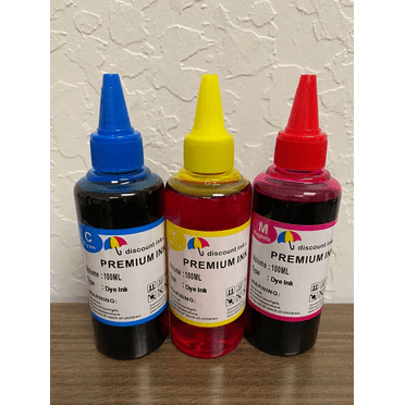 Colors Refill Dye Ink Bottle for Canon cartridge PG-243 CL-244 PG-245 CL-246 XL PIXMA MX492 MG2520 MG2522 MG2420 Printers - Pack of 3