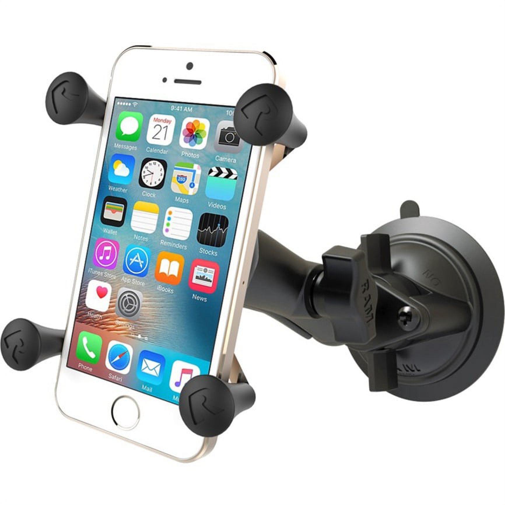Ram Twist Lock Suction Cup Mount with Universal X-Grip Cell Phone holder - image 2 of 9