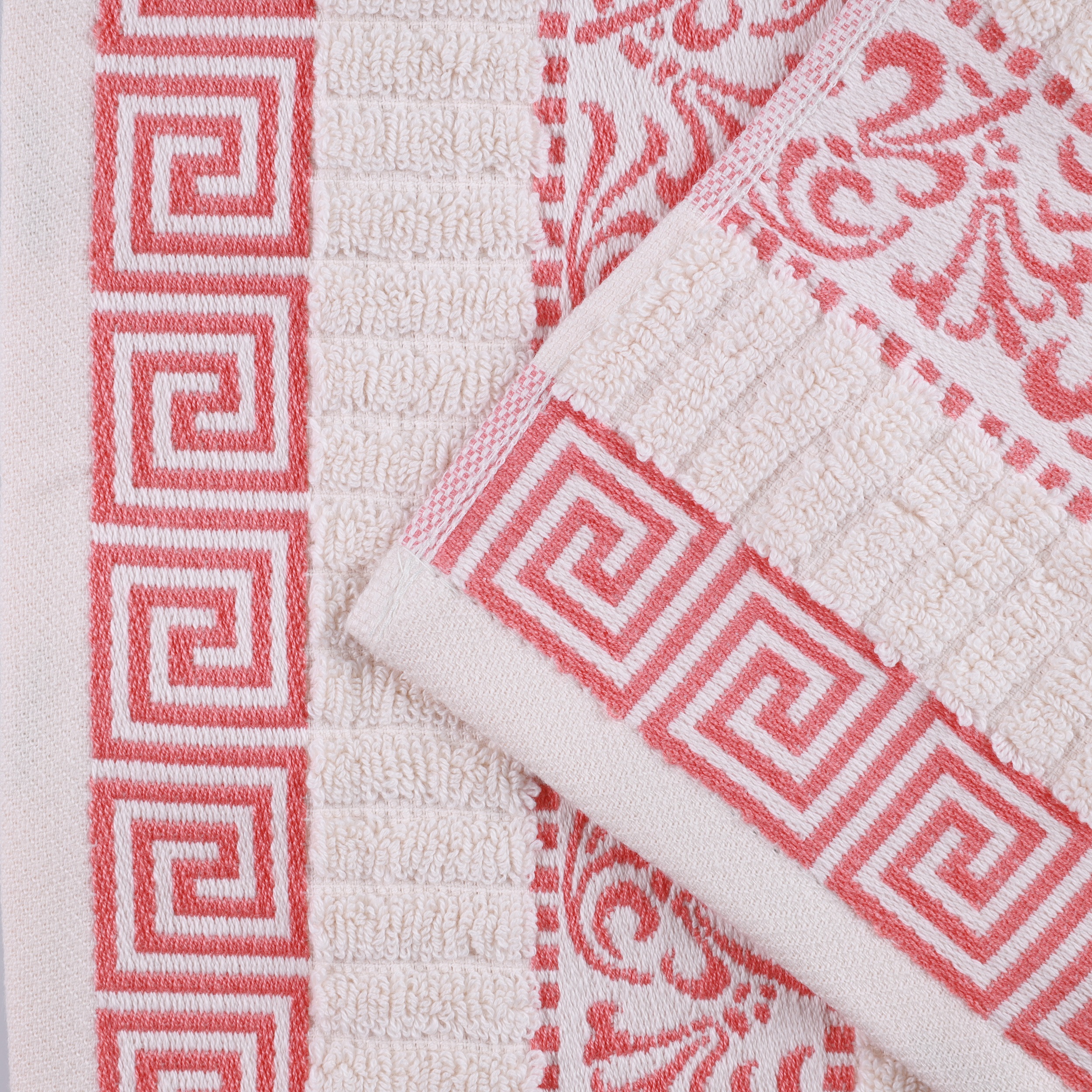 Maze Greek Key Luxury Embroidered Bath Towel Sets - Bella Lino Linens