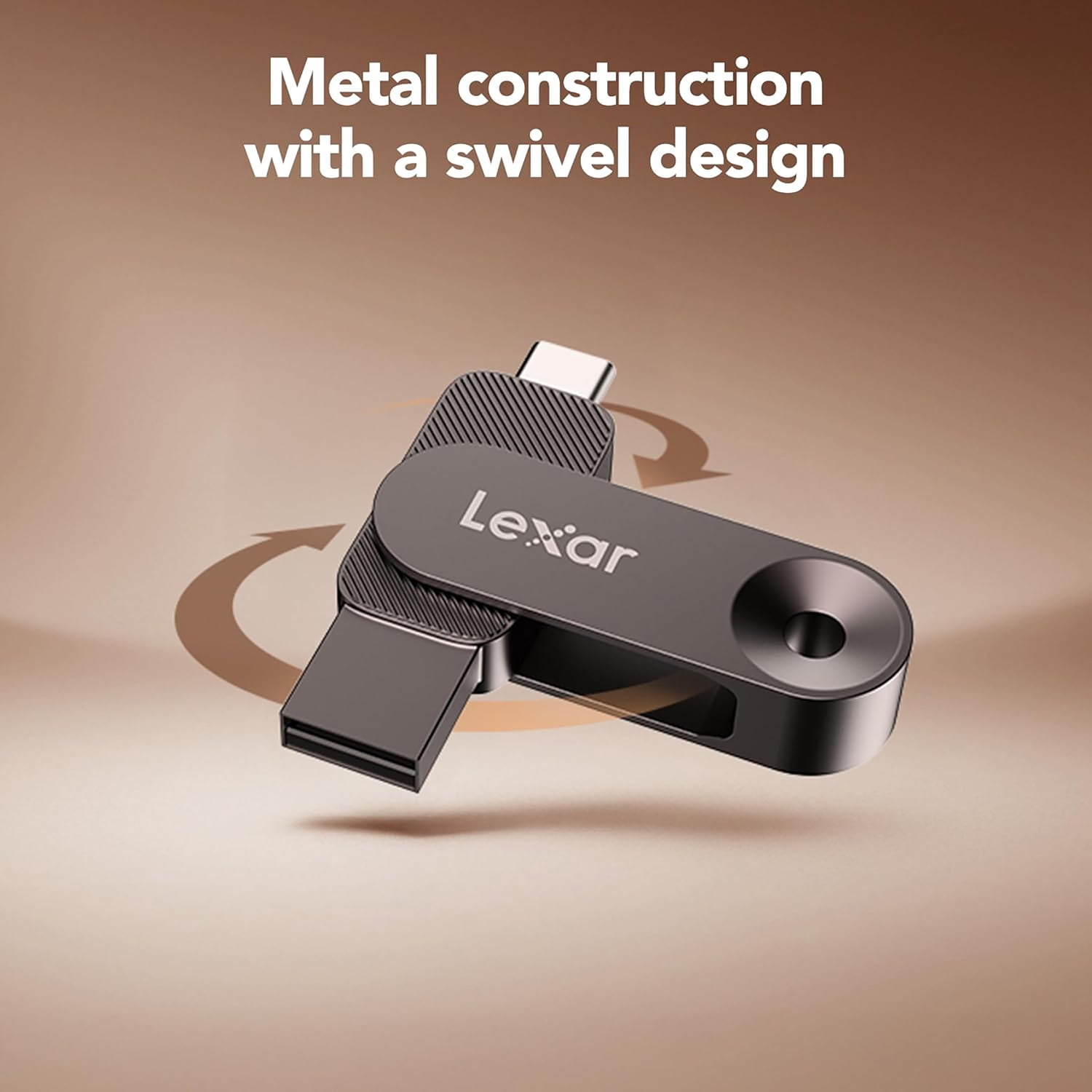 Lexar JumpDrive D500 USB 3.2 Gen 1 Solid-State Dual Drive with USB-C and USB-A Connectors, 256 GB