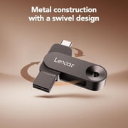 Lexar JumpDrive D500 USB 3.2 Gen 1 Solid-State Dual Drive with USB-C and USB-A Connectors, 256 GB