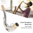 thumbnail image 4 of Tenor Saxophone Bend Neck - Metal Sax Elbow Neck Wind Instrument Accessory with Cork Design and Standard Size (28mm Diameter), 4 of 5