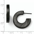 thumbnail image 2 of 925 Sterling Silver Scratch Square Tube Round Hoop Earrings C J Post, 2 of 6