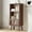 Walnut, variant on Small Bookcase, 43" H Open Shelf Cube Bookshelf with Slatted Door, Mid-Century Bookcase with 3 Cubes, Open Shelves Display Storage Cabinet for Living Room, Home Office, Walnut