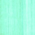 thumbnail image 1 of Ahgly Company Machine Washable Indoor Square Solid Turquoise Blue Modern Area Rugs, 7' Square, 1 of 4