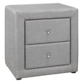 thumbnail image 2 of Nightstand for Bedrooms and Living Rooms / Grey Linen Look / Chrome - Knobbed Drawers, 2 of 5
