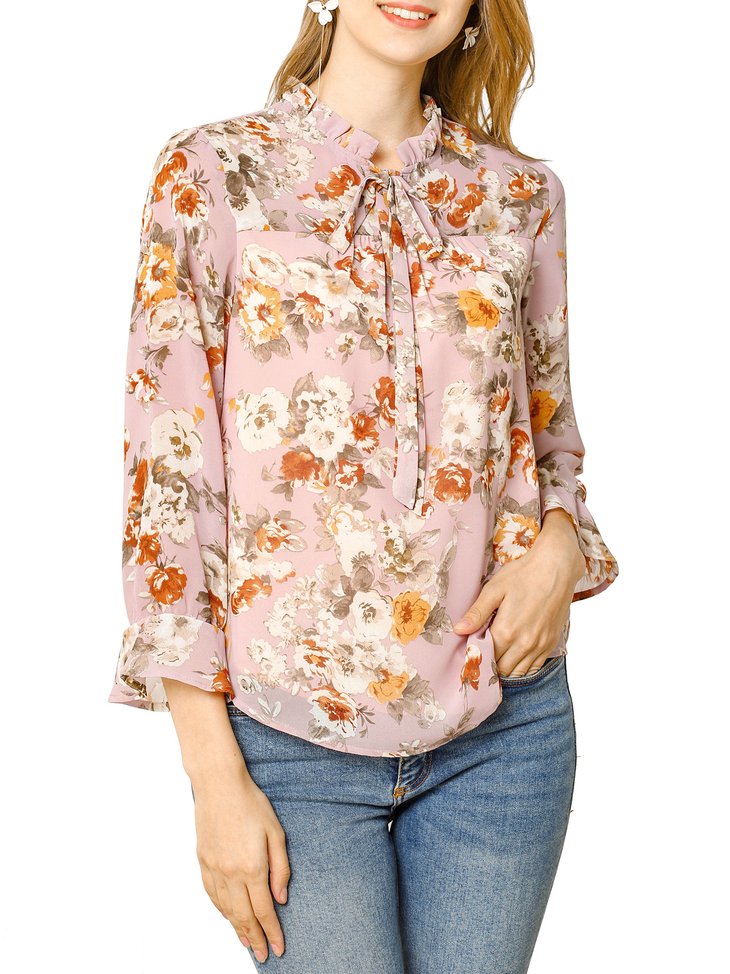売れ筋商品|||スタイルアンドコー カットソー トップス レディース Women's Printed Long-Sleeve Ruffle-Neck Blouse, Exclusively at Macy's Patchwork Print Style & Co Women's Printed Long-Sleeve Ruffle-Neck Blouse