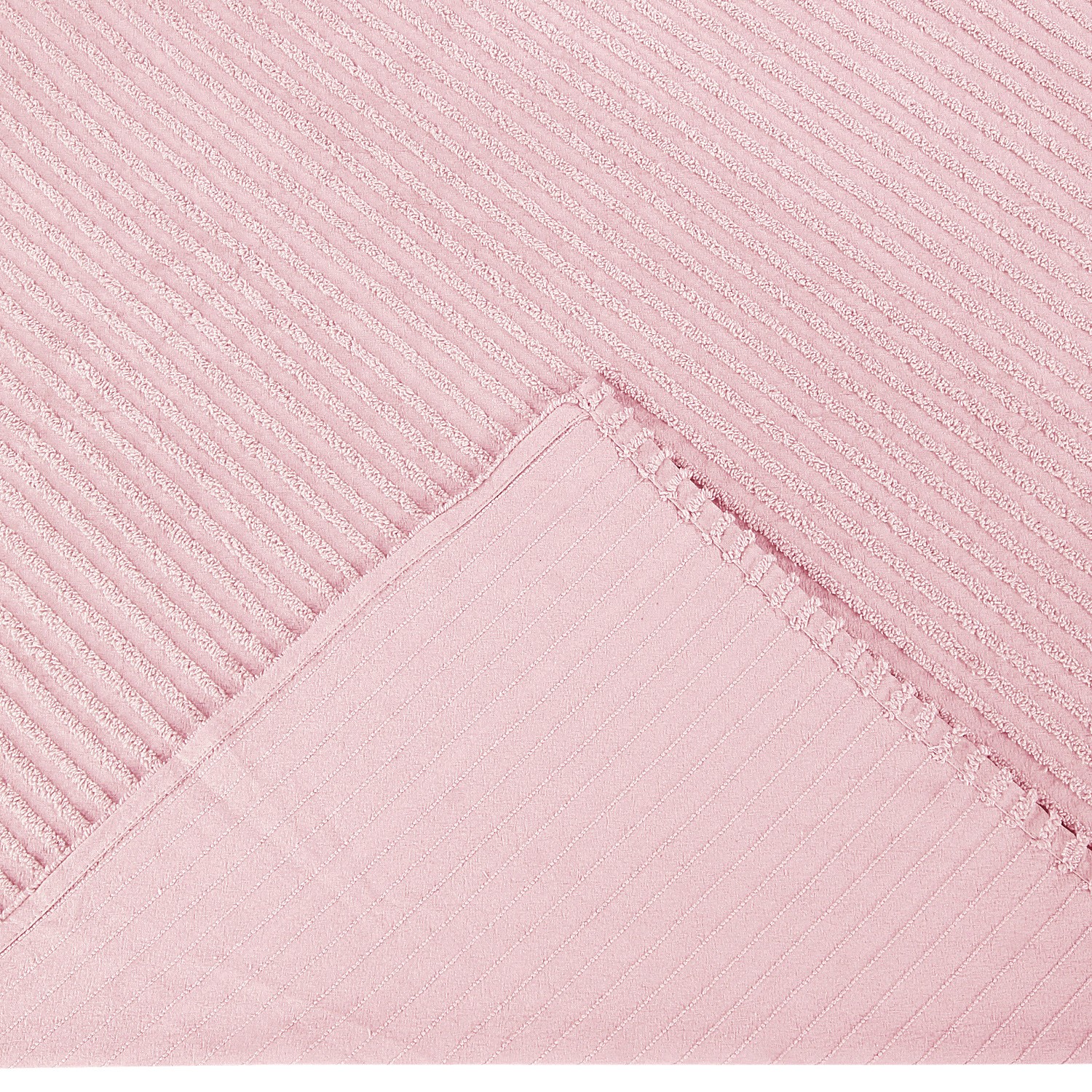 Better Trends Jullian Stripe Design 100% Cotton for All Ages  Full/Double Bedspread - Pink - image 5 of 6