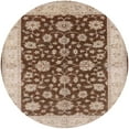 thumbnail image 1 of Ahgly Company Indoor Round Mid-Century Modern Sienna Brown Oriental Area Rugs, 8' Round, 1 of 6