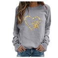 thumbnail image 2 of Wovix Shirts for Women Beach Tops Summer Sunflowers Graphic Tees Oversized Loose Casual Short Sleeve Crewneck Top Grey XL, 2 of 3