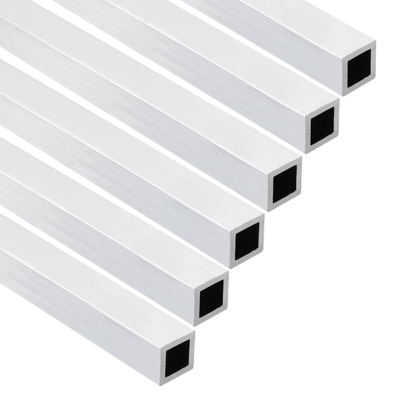 Uxcell Aluminum Square Tubing,0.31"x0.31"x14" Long 0.04" Wall Thick 6063 Aluminum Square Tube Seamless Structural Metal Profile Hardware for Construction DIY Home Decor Furniture 6pcs