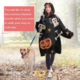 thumbnail image 4 of Wearable Oversized Blanket,Playful Halloween Ghosts Pattern Wearable Blanket Hoodie for Adults,Cozy Hooded Blankets with Super Pockets,Super Warm Fuzzy Pullover for Women & Men, 4 of 6