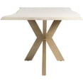 thumbnail image 5 of Hanover Alicante 69-In. Acacia Wood Dining Table | Modern Live Edge Design | For Dining Room or Kitchen | White Top with Gold Legs, HDR012-WHT, 5 of 8