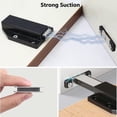 thumbnail image 3 of 4 Pieces Magnetic Push Latches, Push to Open Closet Door Damper, Magnetic Push Open Latch Push Closet Magnetic Closers for Cabinet Black, 3 of 5