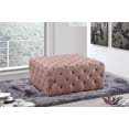 thumbnail image 2 of Meridian Furniture Ariel Button Tufted Pink Velvet Ottoman and Bench, 2 of 4