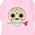 thumbnail image 4 of Inktastic Día de los Muertos Skull with Flower Boys or Girls Long Sleeve Toddler T-Shirt, 4 of 5