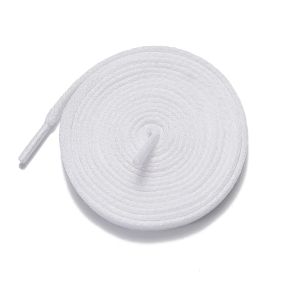 1Pair 24 27 36 45 63 72 Inch Flat Shoelaces Replacement for Sneakers Boots White