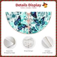 thumbnail image 5 of Kll Blue Floral With Butterflies Christmas Tree Skirt 30",Party Decorations Farmhouse For Christmas Decorations Holiday Party, 5 of 8