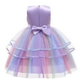 thumbnail image 3 of Girl Sleeveless Lace 3D Flower Tutu Holiday Princess Unicorn Dresses, 3 of 6