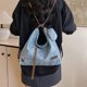 thumbnail image 4 of Mochila de cuero de gran capacidad | Bolso tote de moda casual para hombro | Bolso multifuncional para trabajo, viaje y uso diario | Correa ajustable | Unisex | Negro, caqui, azul | 30x16x6cm, 4 of 6