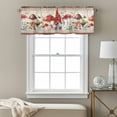 thumbnail image 3 of Gnome Mushroom Valance Curtain for Windows Nation Sage Eucalyptus Leaves Butterfly Wood Grain Rod Pocket Curtain Valances Short Window Treatments for Kitchen Bathroom Laundry Basement 42 x 12 Inch, 3 of 9