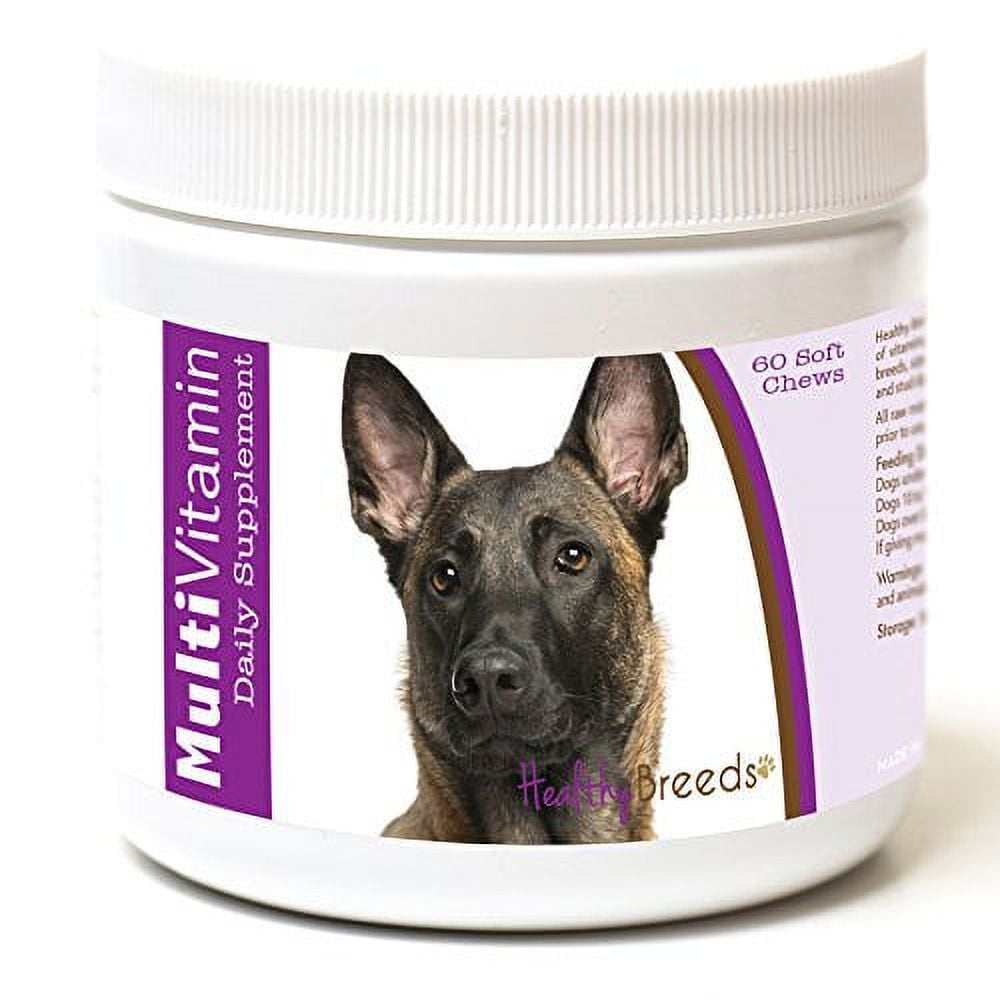 Healthy Breeds Dog Multi-Vitamin Soft Chew for Belgian Malinois, Daily Vitamin and Mineral Supplement, 60 Count