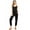 Black, variant on Ambiance Women's Juniors Casual Lounge Jogger Jumpsuit (Black, S)