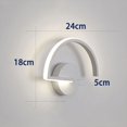 thumbnail image 5 of Luz de pared interior LED 8W, lámpara de pared blanca con letras creativas 3000K Lámpara de pared de metal moderna blanca cálida para dormitorio Sala de estar Escalera Pasillo Ormromra WLJ-4986, 5 of 5