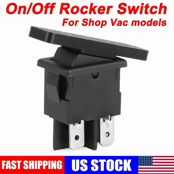 Us For Shop Vac On/Off Rocker Switch Replacement Under Push Buttons W/ Adapter