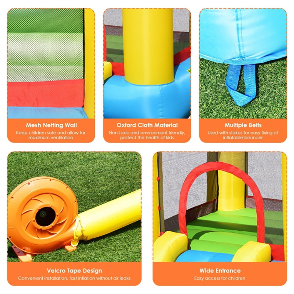 Aimee Lii Inflatable Kids Slide Bounce House with 580w Blower, Kids Bounce House for 5-12