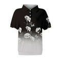 thumbnail image 3 of NAMTYQX Summer Tops for Women 2025 Soft Lapel Short Sleeve Womens Golf Shirts Lounge Trendy Black Size L, 3 of 5