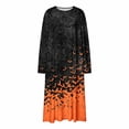 thumbnail image 2 of Women's Plus Halloween Maxi Nightgown Fall Crewneck Long Sleeve Printed Casual Loose Fit Pajamas Sleep Dresses M-3XL, 2 of 6