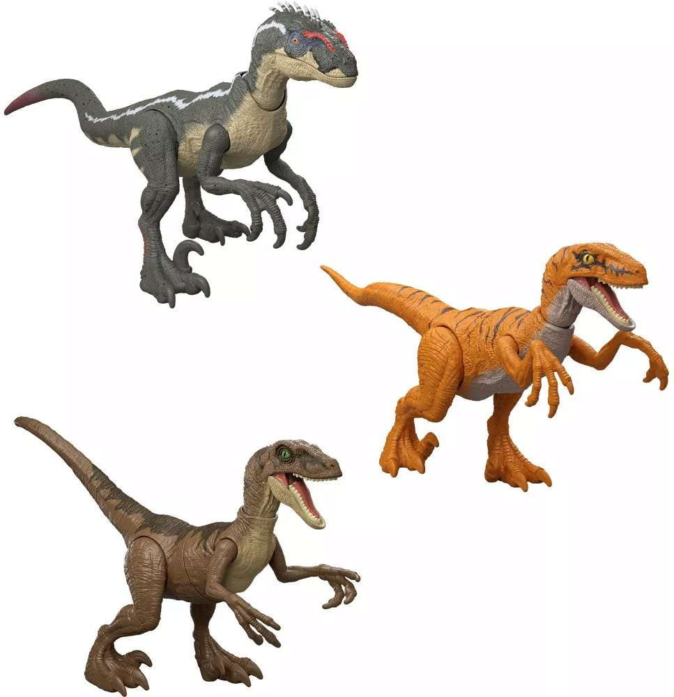 Jurassic Park Velociraptor Trilogy Set Action Figure 3-Pack
