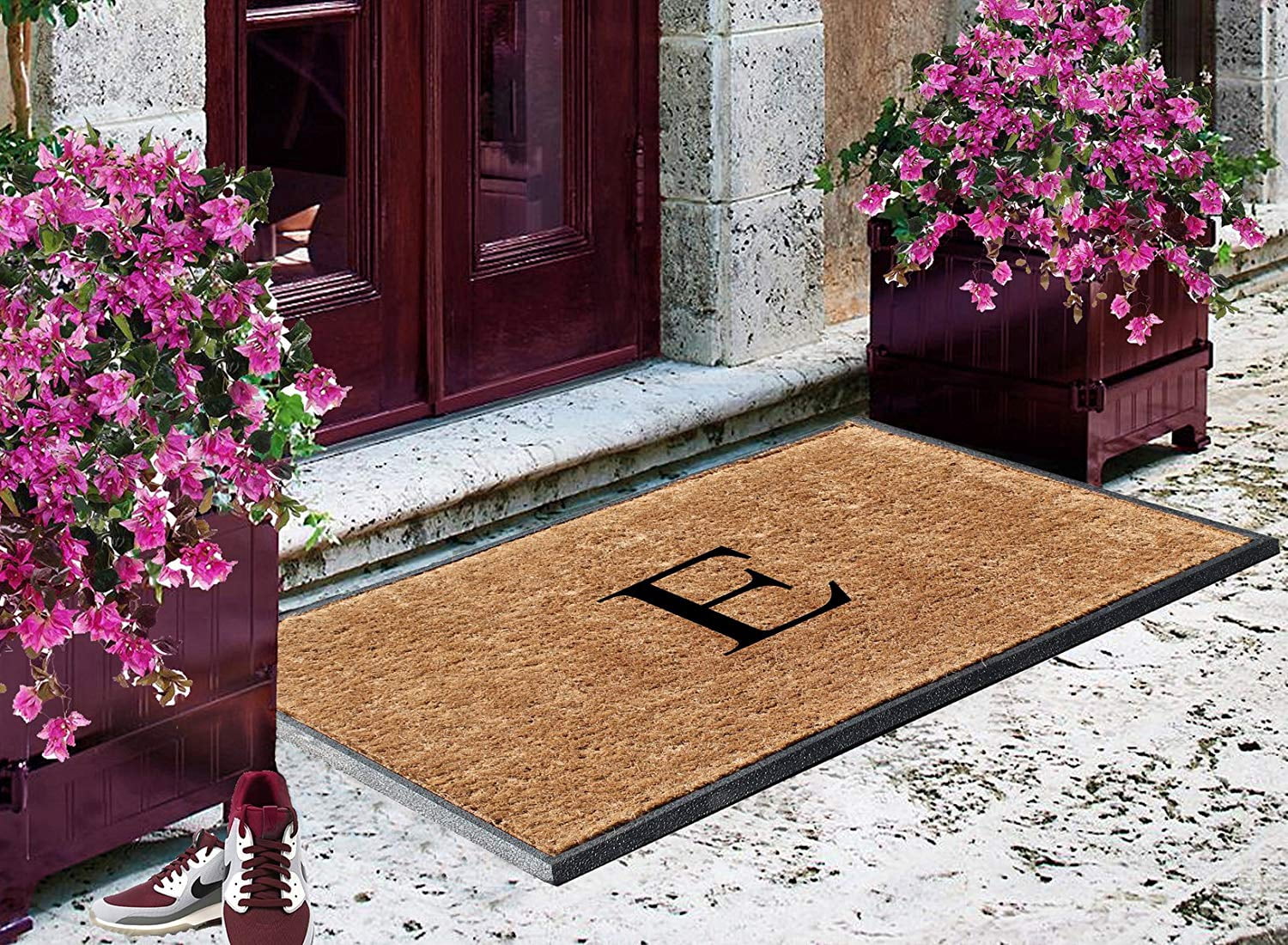A1HC First Impression 30 in. x 48 in. Rubber and Coir Molded Double Monogrammed Door Mat