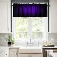 thumbnail image 4 of Purple Black Valance Curtain Funny Striped Ombre Elegant Design Bright Solid Dark Abstract Gradient Rod Pocket Valance 1 Panel Short Curtains for Kitchen Living Room Decor 54 x 18 in, 4 of 6