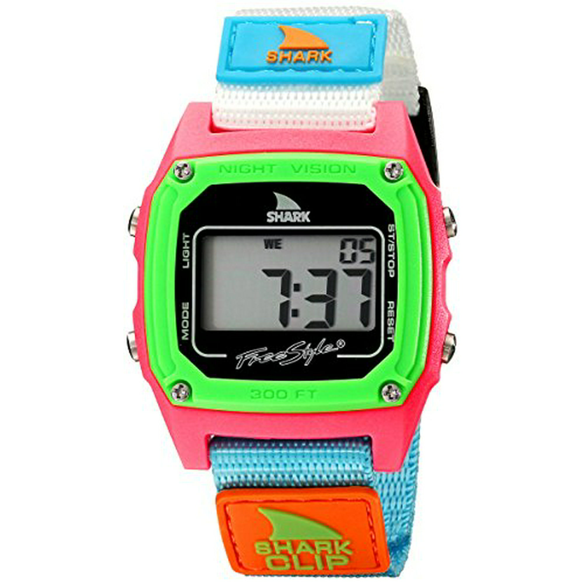 Freestyle women's FS84861 Shark Clip Classic Retro Digital Watch Watch with  Nylon Band