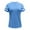 Blue, variant on Girls Summer Ruffled Trim Short Sleeve Solid Tee,Breathable Casual T-Shirt with Lace Detail for Kids Play/Outings Black,11-12 Years
