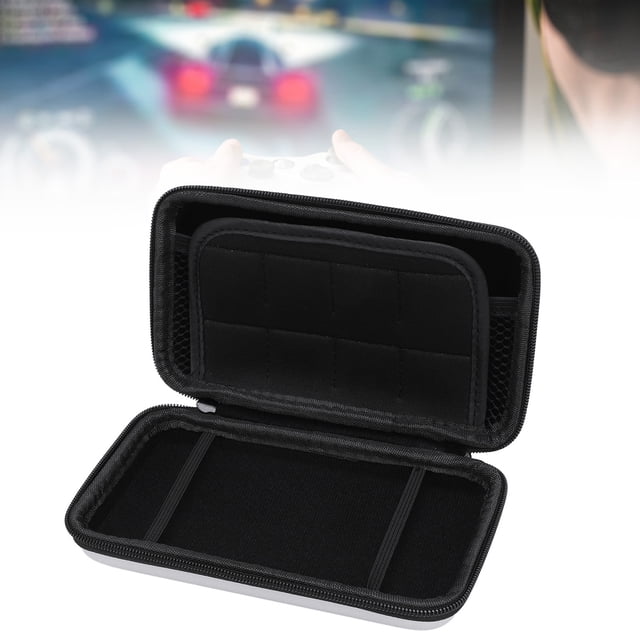 Carrying Case for 2DS XL 2DS LL 3DS, Protective Hard Shell Portable Travel Bag with 8 Game Card Slots, Inner Pocket, Pouch for Console, Cables, Accessories